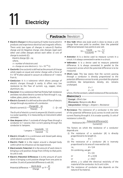 Class 10 Electricity Full Chapter Fastrack FullMarks PDF CBSE | PDFWallah - Class 10 Science PDF Cover