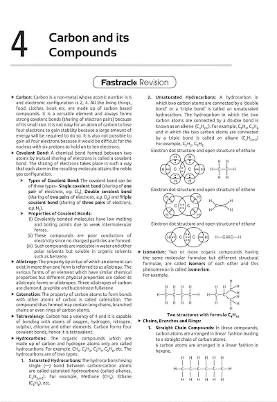 Class 10 Carbon And Its Compounds Full Chapter Fastrack FullMarks PDF CBSE | PDFWallah - Class 10 Science PDF Cover