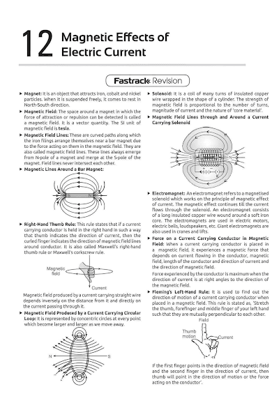 Class 10 Magnetic Effects Of Electric Current Full Chapter Fastrack FullMarks PDF CBSE | PDFWallah - Class 10 Science PDF Cover