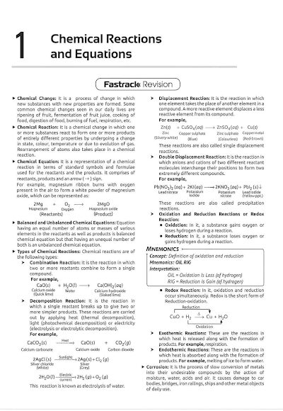Class 10 Chemical Reactions And Equations Full Chapter Fastrack FullMarks PDF CBSE | PDFWallah - Class 10 Science PDF Cover