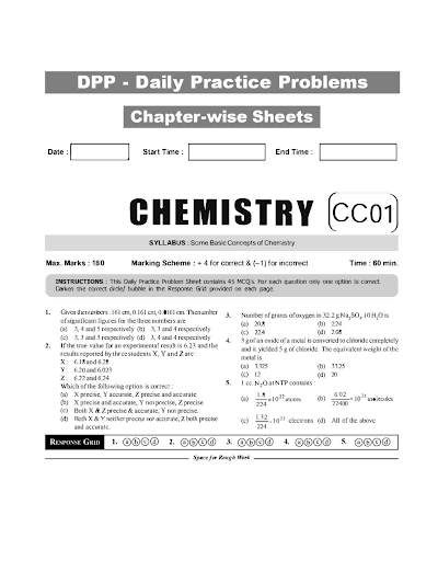 TEST - JEE CHEMISTRY PDF Cover
